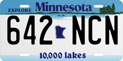 MN license plate 642NCN