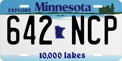 MN license plate 642NCP