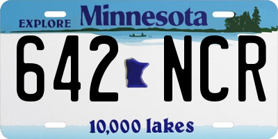MN license plate 642NCR