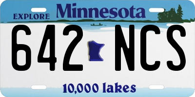 MN license plate 642NCS