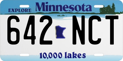 MN license plate 642NCT