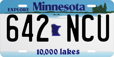 MN license plate 642NCU