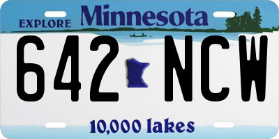 MN license plate 642NCW