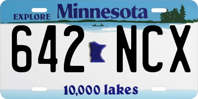 MN license plate 642NCX