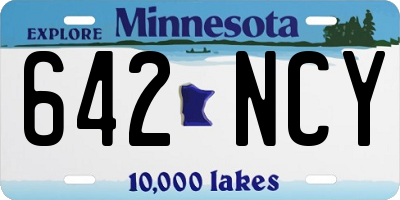 MN license plate 642NCY