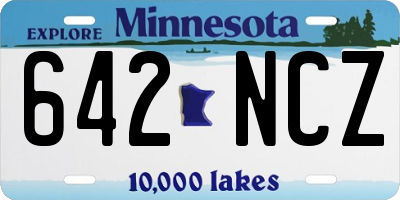 MN license plate 642NCZ
