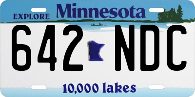 MN license plate 642NDC