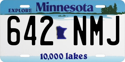 MN license plate 642NMJ