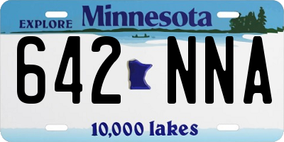 MN license plate 642NNA