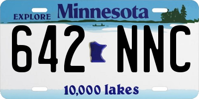 MN license plate 642NNC