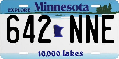 MN license plate 642NNE