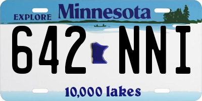 MN license plate 642NNI