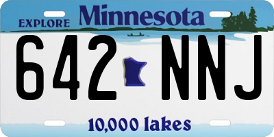 MN license plate 642NNJ