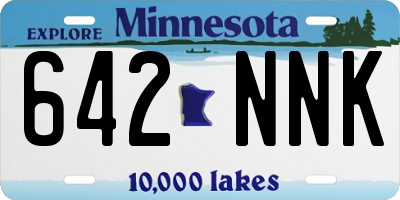 MN license plate 642NNK
