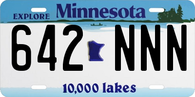 MN license plate 642NNN