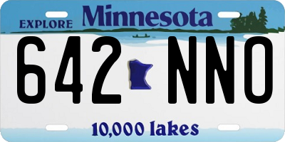 MN license plate 642NNO