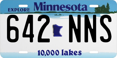 MN license plate 642NNS