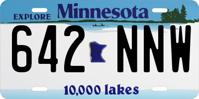 MN license plate 642NNW