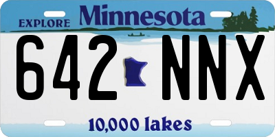 MN license plate 642NNX