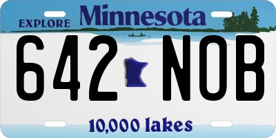 MN license plate 642NOB