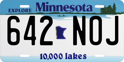 MN license plate 642NOJ
