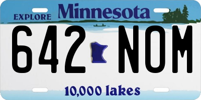 MN license plate 642NOM