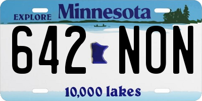 MN license plate 642NON