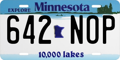 MN license plate 642NOP