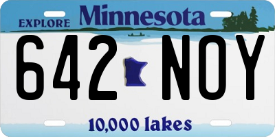 MN license plate 642NOY