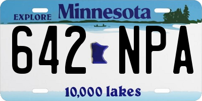 MN license plate 642NPA