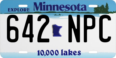 MN license plate 642NPC