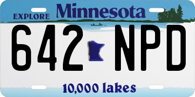 MN license plate 642NPD