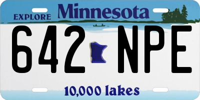 MN license plate 642NPE
