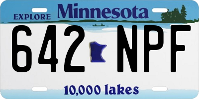 MN license plate 642NPF