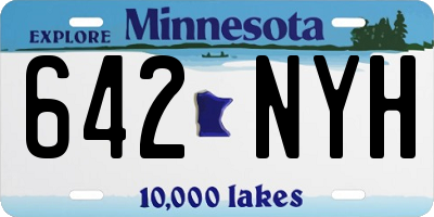 MN license plate 642NYH
