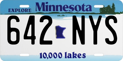 MN license plate 642NYS
