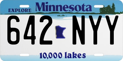 MN license plate 642NYY