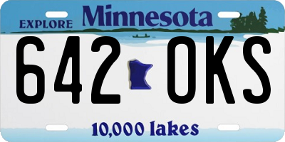 MN license plate 642OKS