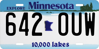 MN license plate 642OUW