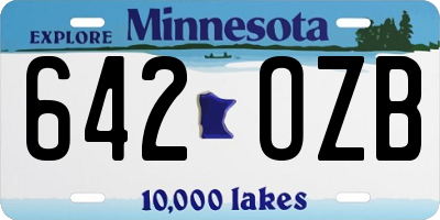 MN license plate 642OZB