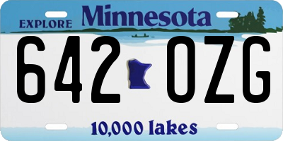 MN license plate 642OZG
