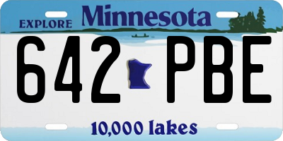 MN license plate 642PBE