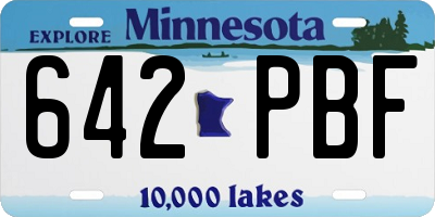 MN license plate 642PBF