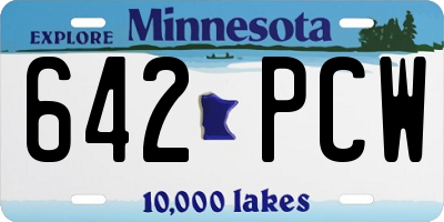 MN license plate 642PCW