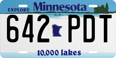 MN license plate 642PDT