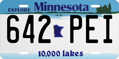 MN license plate 642PEI