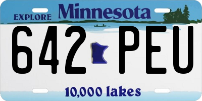 MN license plate 642PEU