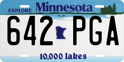 MN license plate 642PGA