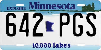 MN license plate 642PGS