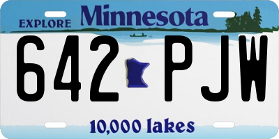 MN license plate 642PJW